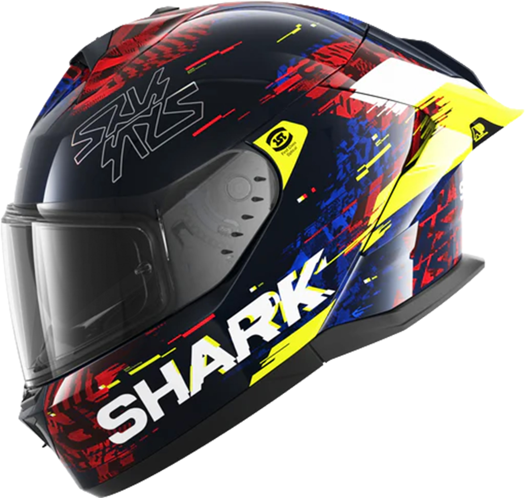 Мотошлем Shark Skwal CUP SPEED-VIB синий/красный/желтый