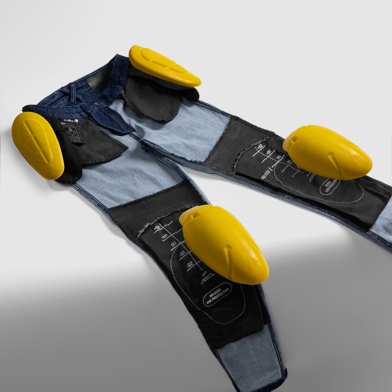 Мотоджинсы женские Ozone Agness II MONO стираный синий