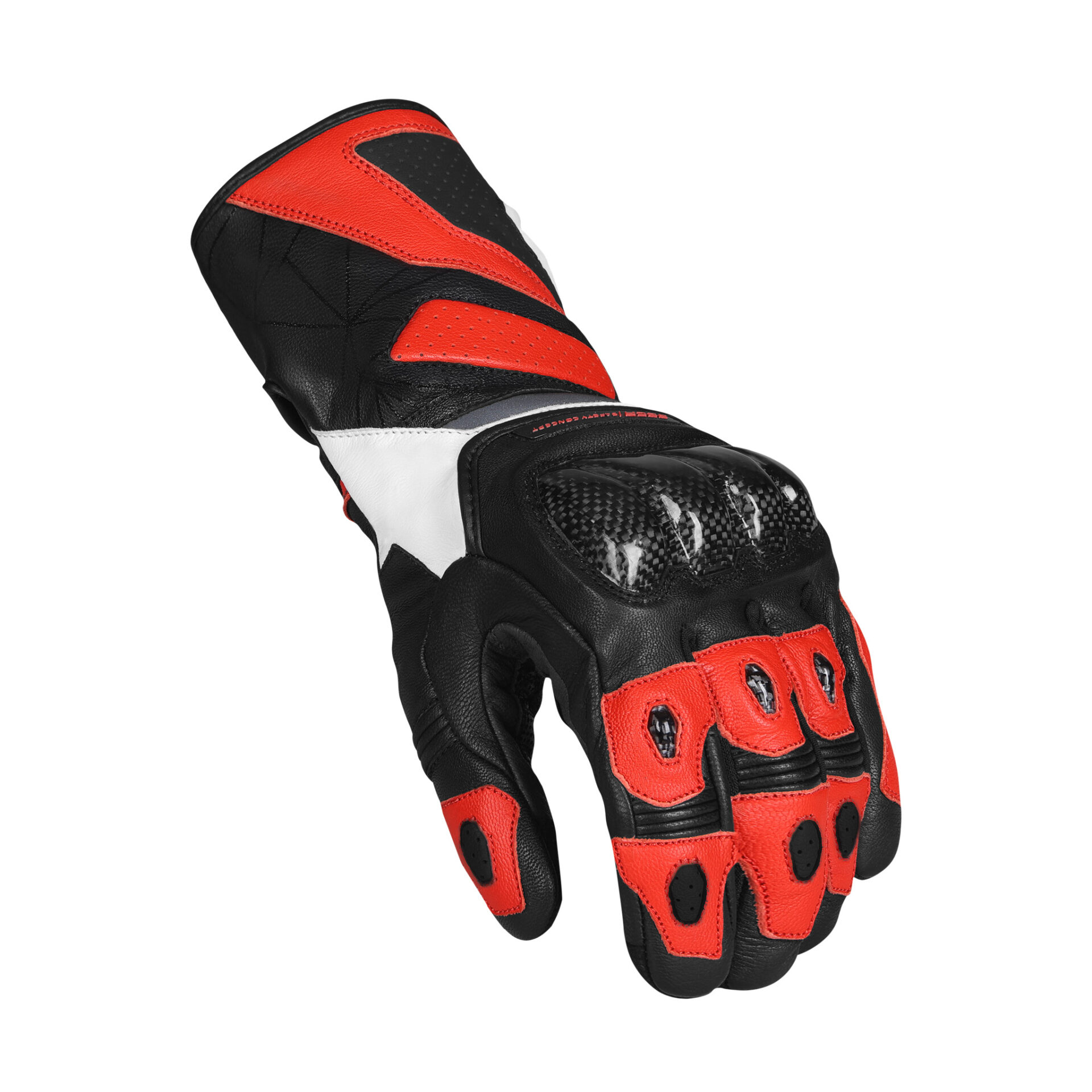Мотоперчатки кожаные Seca Atom красный