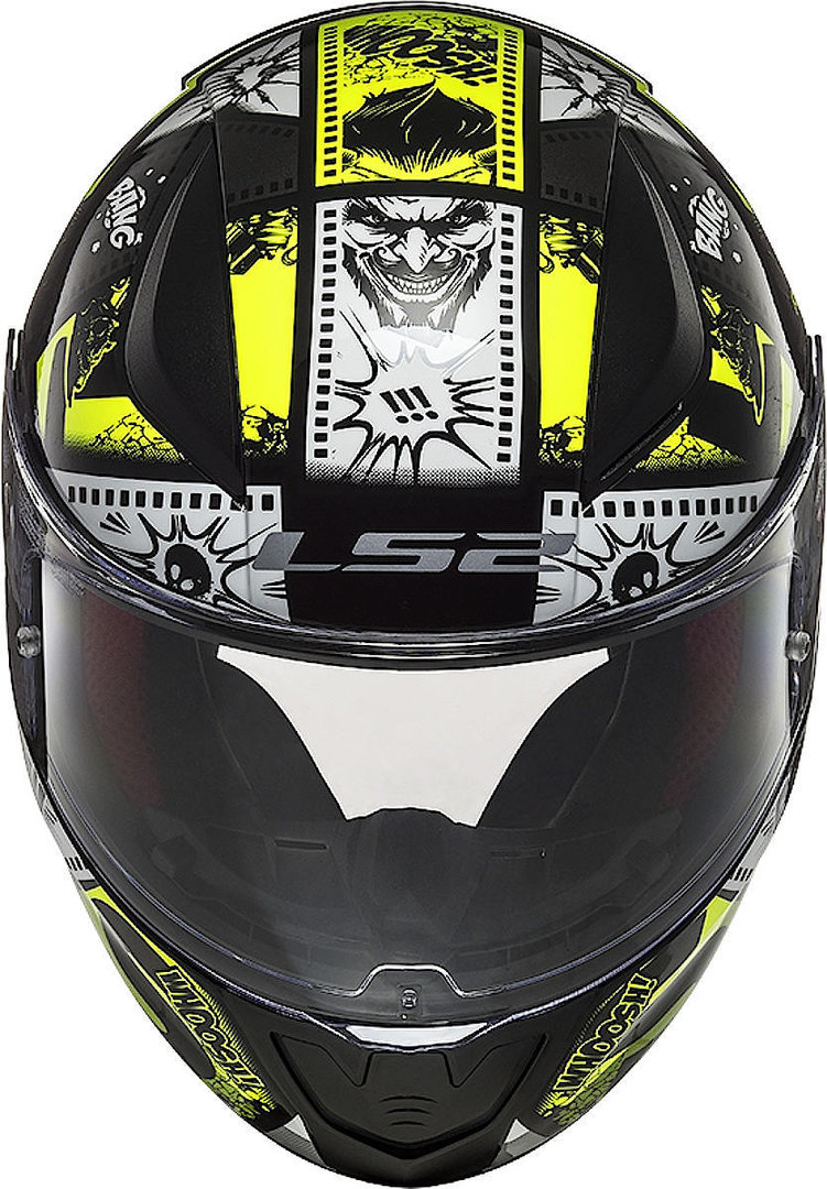 Мотошлем детский LS2 FF353 Rapid Mini Vignette чёрный жёлтый