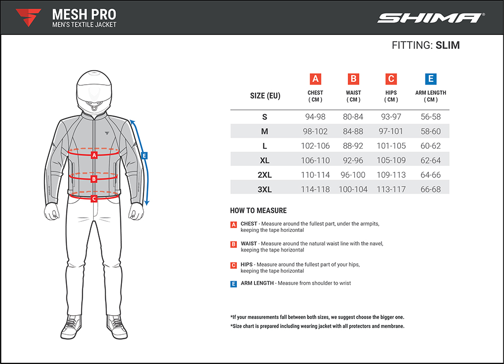 Мотокуртка текстильная SHIMA MESH PRO черный
