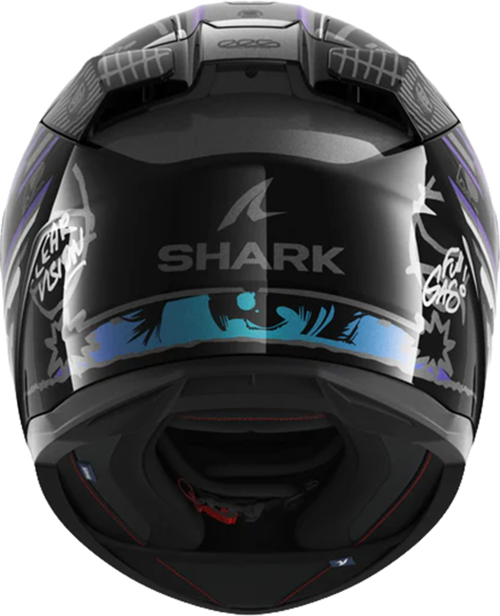 Мотошлем Shark D-Skwal 3 STREETRUSH черный фиолетовый