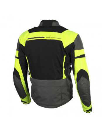 Мотокуртка текстильная Seca Orkan II черный/титановый/флуо - магазин Motostyles