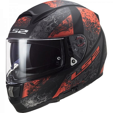 Мотошлем LS2 FF397 Vector FT2 Swipe матовый/черный/красный - магазин Motostyles