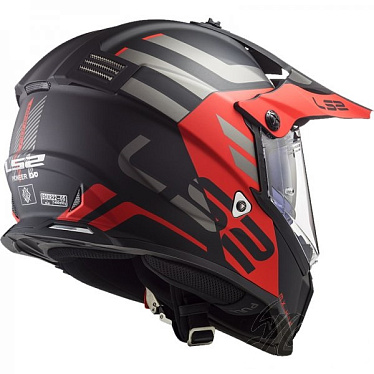 Мотошлем LS2 MX436 Pioneer Evo Adventurer матовый/черный/красный
