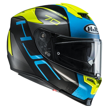 Мотошлем HJC R-PHA-70 Vias флуо/желтый/синий - магазин Motostyles