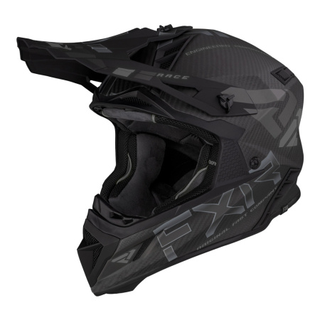 Мотошлем FXR HELIUM CARBON ALLOY fidlock черный - магазин Motostyles
