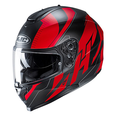 Мотошлем HJC C70 Boltas черный красный - магазин Motostyles