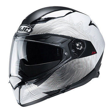 Мотошлем HJC F70 Samos белый черный - магазин Motostyles