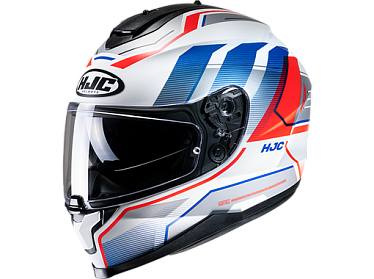 Мотошлем HJC C70 Nian белый синий красный - магазин Motostyles