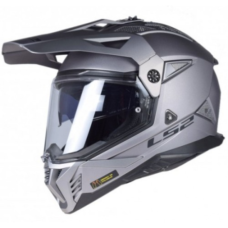 Мотошлем LS2 MX702 Pioneer II матовый титан - магазин Motostyles