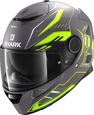 Мотошлем Shark Spartan 1.2 Antheon черный/матовый/серый/желтый - магазин Motostyles