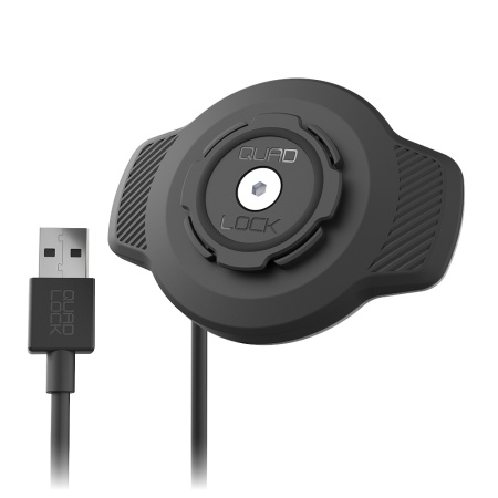 Влагозащищенная беспроводная зарядка Quad Lock® USB Weatherproof Wireless Charging Head - магазин Motostyles