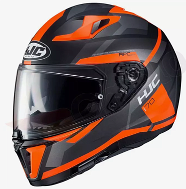 Мотошлем HJC i70 Elim черный оранжевый - магазин Motostyles