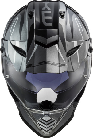 Мотошлем LS2 MX436 Pioneer Evo Knight титановый белый - магазин Motostyles