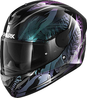 Мотошлем Shark D-Skwal 2 Shigan черный/фиолетовый/синий - магазин Motostyles