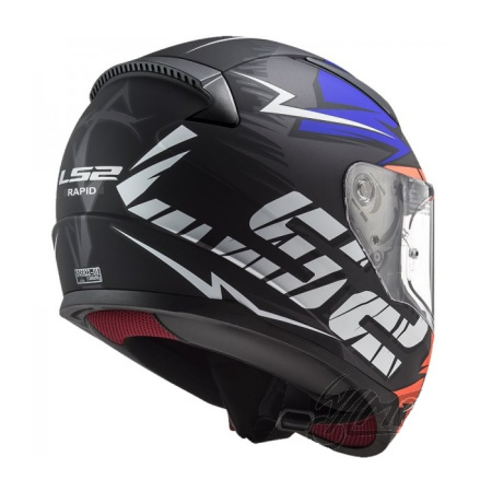 Мотошлем LS2 FF353 Rapid Cromo матовый/оранжевый/синий - магазин Motostyles