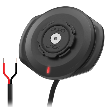 Влагозащищенная беспроводная зарядка 12-24В, Quad Lock® 12V-24V Weatherproof Wireless Charging Head - магазин Motostyles