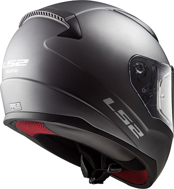Мотошлем LS2 FF353 Rapid Single серый матовый - магазин Motostyles
