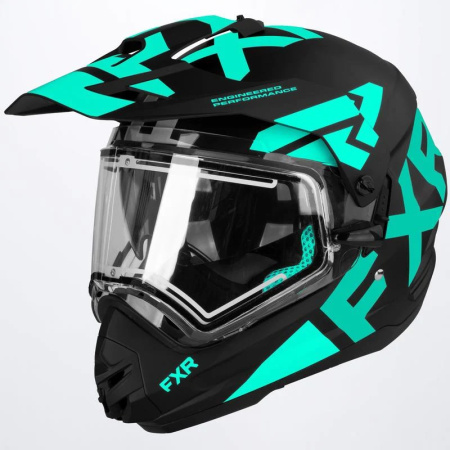 Мотошлем FXR TORQUE X TEAM с подогревом черный ментоловый - магазин Motostyles
