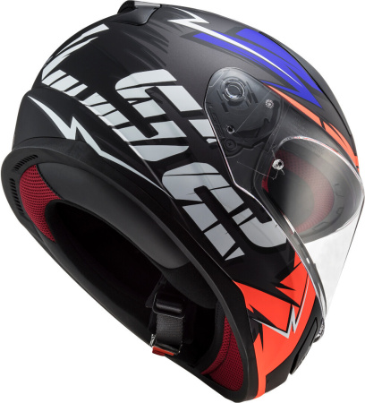 Мотошлем LS2 FF353 Rapid Cromo матовый/оранжевый/синий - магазин Motostyles