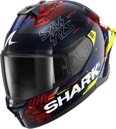 Мотошлем Shark Skwal CUP SPEED-VIB синий/красный/желтый - магазин Motostyles