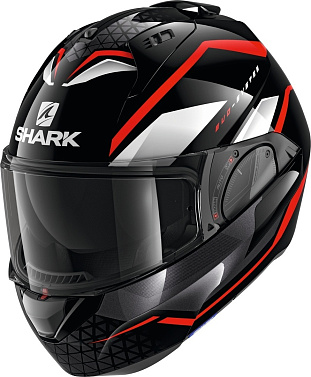 Мотошлем Shark EVO ES YARI белый/черный/красный - магазин Motostyles