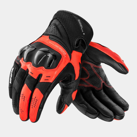Мотоперчатки кожаные SHIMA SPARK 3.0 красный флуо - магазин Motostyles