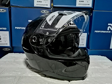 Мотошлем HJC C70 глянцевый черный - магазин Motostyles
