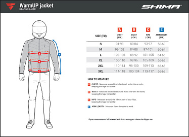 Мотокуртка текстильная SHIMA WARMUP черный