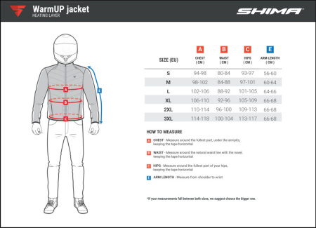Мотокуртка текстильная SHIMA WARMUP черный