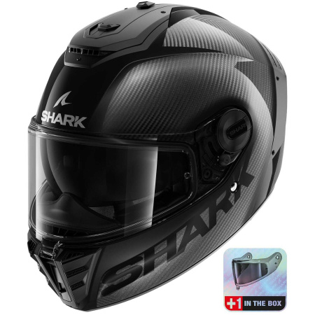 Мотошлем Shark Spartan RS Carbon Skin черный матовый + визор