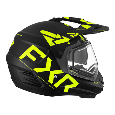 Мотошлем FXR TORQUE X TEAM с подогревом черный HiVis - магазин Motostyles