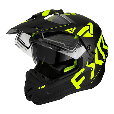Мотошлем FXR TORQUE X TEAM с подогревом черный HiVis - магазин Motostyles