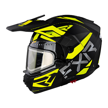 Мотошлем FXR Maverick X с подогревом черный HiVis - магазин Motostyles