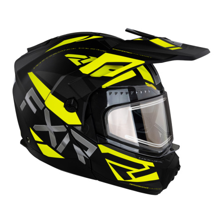 Мотошлем FXR Maverick X с подогревом черный HiVis - магазин Motostyles