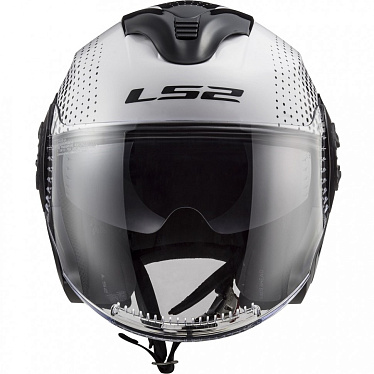 Мотошлем LS2 OF570 Verso Spin белый черный - магазин Motostyles