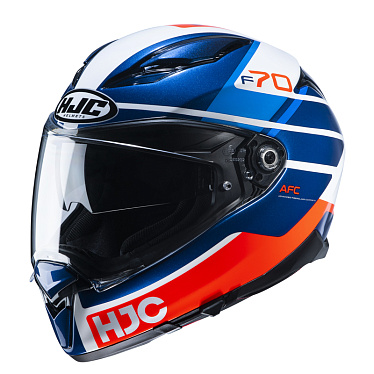 Мотошлем HJC F70 Tino синий/белый/красный - магазин Motostyles