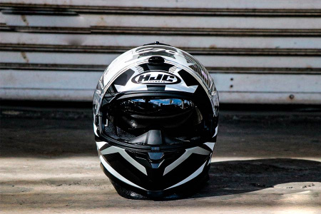 Мотошлем HJC C70 Troky черный серый - магазин Motostyles