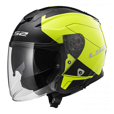 Мотошлем LS2 OF521 Infinity Beyond черный желтый - магазин Motostyles