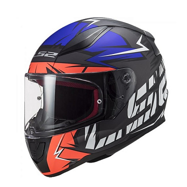 Мотошлем LS2 FF353 Rapid Cromo матовый/оранжевый/синий - магазин Motostyles
