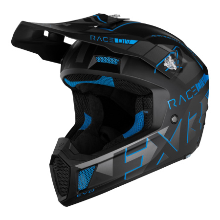 Мотошлем FXR CLUTCH EVO голубой - магазин Motostyles