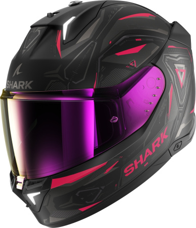 Мотошлем Shark Skwal i3 LINIK матовый/черный/фиолетовый антрацит  - магазин Motostyles