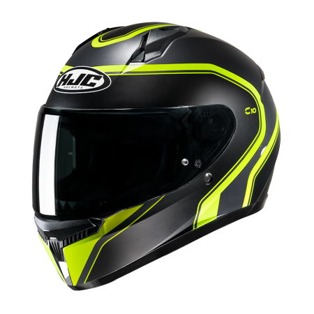 Мотошлем HJC C10 ELIE MC3HSF серо желтый - магазин Motostyles