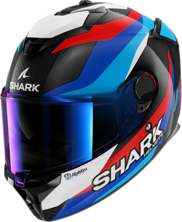 Мотошлем Shark Spartan GT PRO Carbon Guintoli белый/синий/красный - магазин Motostyles