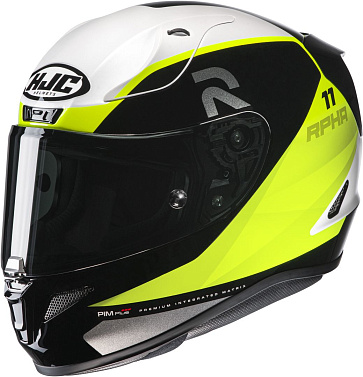 Мотошлем HJC R-PHA-11 Texen черный/желтый/белый - магазин Motostyles