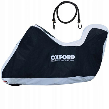 Чехол для мотоцикла Oxford + BOX черный серебряный - магазин Motostyles