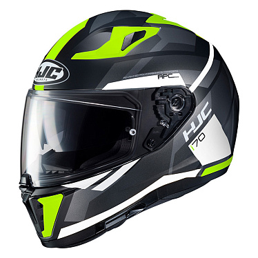 Мотошлем HJC i70 Elim черный/флуо зеленый - магазин Motostyles