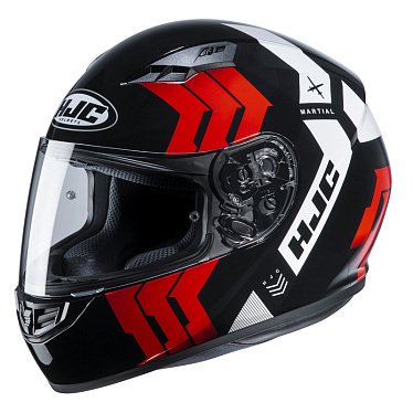 Мотошлем HJC CS-15 Martial черный/красный/белый - магазин Motostyles